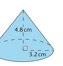 Right cone with slant and perpendicular heights