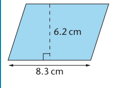 Parallelogram showing perpendicular height