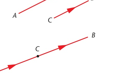 Arrows parallel or opposite after scalar multiplication