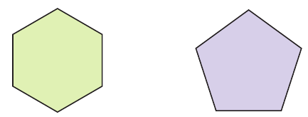 Textbook polygon shapes showing different numbers of sides.
